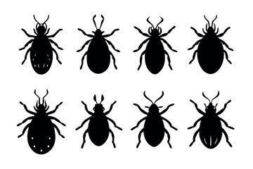 A set of Tick silhouette