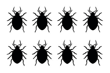 A set of Tick silhouette