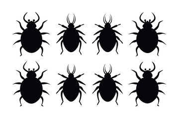 A set of Tick silhouette