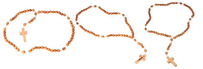 rosario sobre un fondo transparente, PNG, tres rosarios