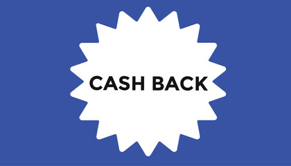 Cash back button web banner templates. Vector Illustration 
