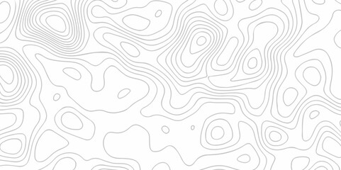Topographic map background geographic line map with seamless ornament design. The black on white contours vector topography stylized height of the lines map.