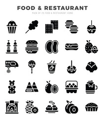 Food and Restaurant icons set. Vector illustration.