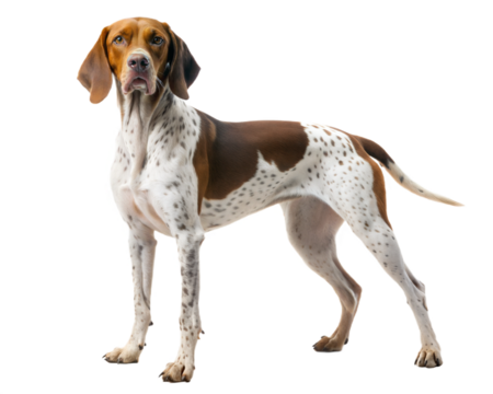 German Shorthaired Pointer. Kurzhaar dog isolated on white background.