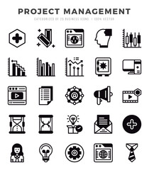 Set of Project Management icons. Vector Illustration.