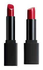 Obraz premium Two Red Lipsticks on Transparent Background
