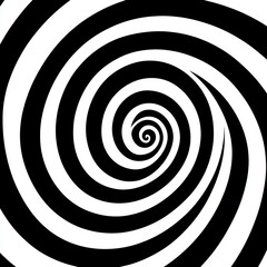 Obraz premium Hypnotic spiral in black and white with abstract background. Modern flat geometric illustration for banners, websites, flyers, brochures, posters, leaflets.