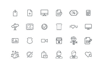 Business and finance editable stroke line icon set, set of icons for web design, vector illustration