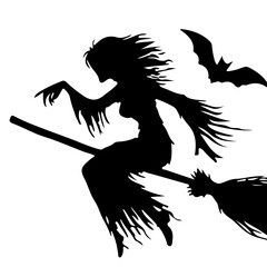 silhouette of a witch