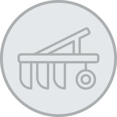 Plow Vector Icon Design