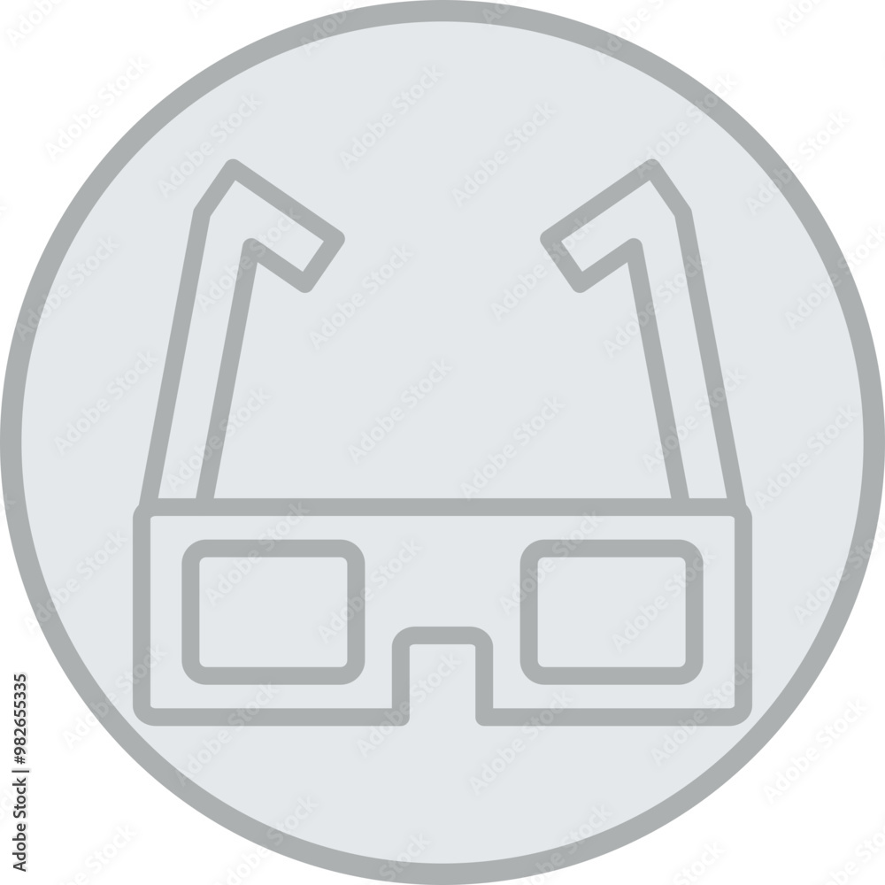 Canvas Prints 3d glasses vector icon design