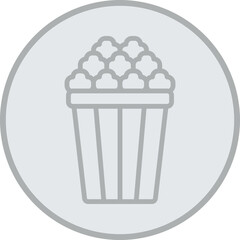 Popcorn Vector Icon Design