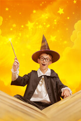wizard boy conjures