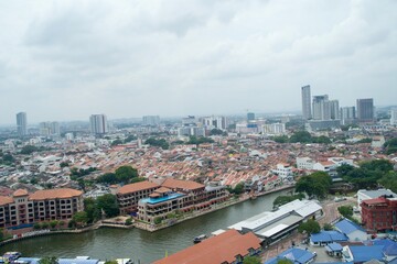 Scenery of Malacca City and Malacca River