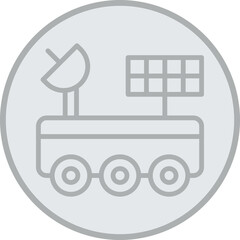 Space Car Vector Icon Design