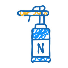 cryodestruction tool doodle icon sketch vector. cryodestruction tool sign. isolated symbol illustration