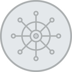 Nautical Wheel Vector Icon Design