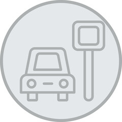 Car Park Vector Icon Design