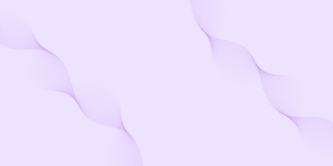 Abstract background with lines and waves. Medium banner size. Element for design. Vector background for brochure, booklet, flyer, poster. Purple gradient