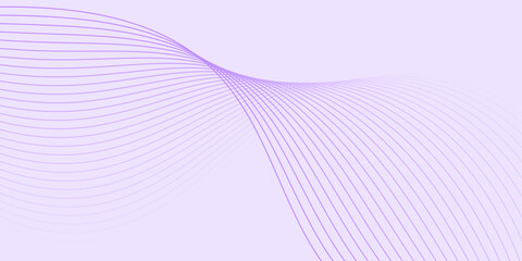 Abstract background with lines and waves. Medium banner size. Element for design. Vector background for brochure, booklet, flyer, poster. Purple gradient