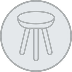 Stool Vector Icon Design