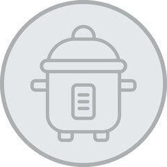 Rice Cooker Vector Icon Design