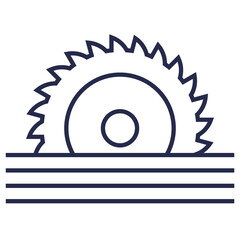 sawmill and lumber line icon