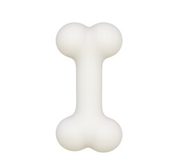 3d Realistic dog bone on png transparent background.