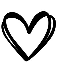 Heart clip art design on plain white transparent isolated background for card, shirt, hoodie, sweatshirt, apparel, tag, mug, icon, poster or badge