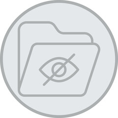 Hidden Folder Vector Icon Design