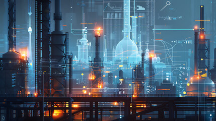 Obraz premium steampunk city