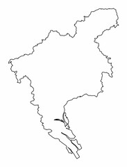 Guangzhou city outline map