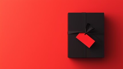 A tech accessory product box mockup featuring a bold 'Black Friday Sale' tag in black and red, paired with sharp, modern typography on the packaging.
