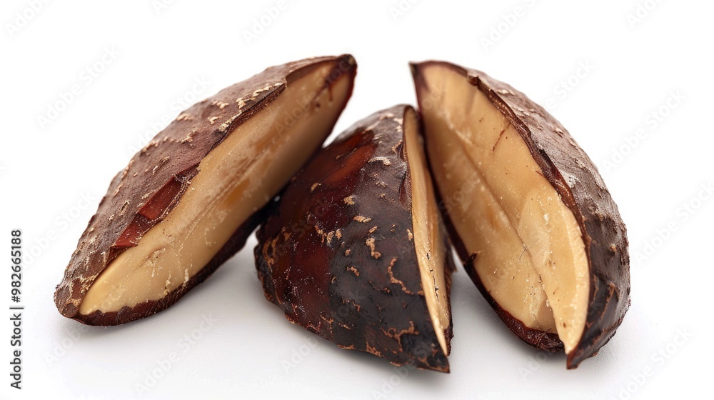 Poster Two pieces of chocolate stacked on top of each other, ready for snacking or gifting