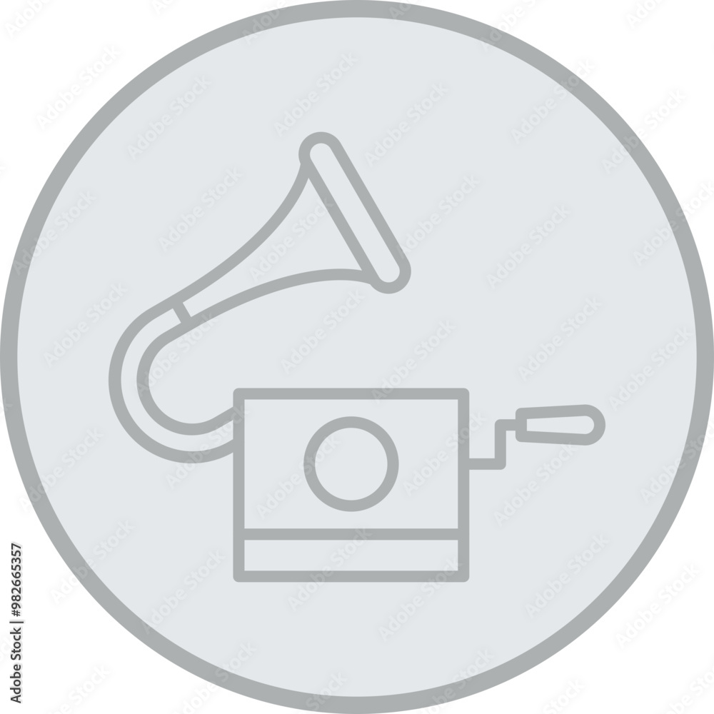 Wall mural gramophone icon design