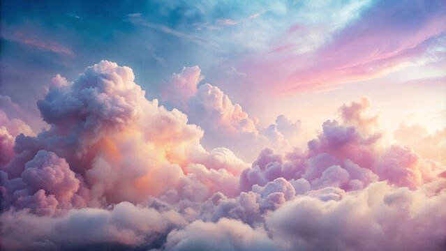 Ethereal cloudscape with delicate pastel pink shades morphing into fluid, organic forms, creating a soothing atmosphere and visual respite from the digital noise