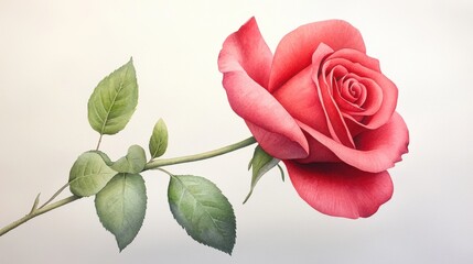 Watercolor Rose Blossom