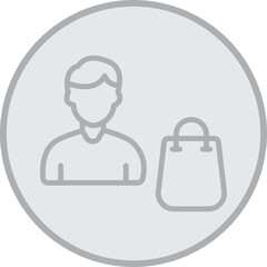 Man Shopping Icon Design