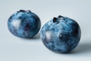 Fresh blueberries on a white background, ideal for food or health-related concepts