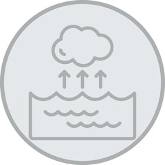 Water Vapor Vector Icon Design