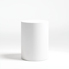 White cylindrical pedestal