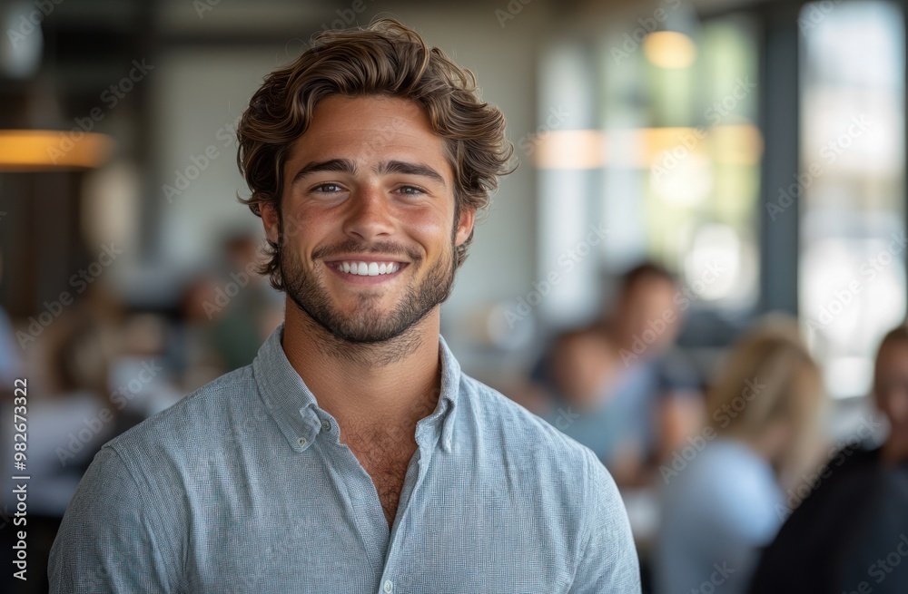 Wall mural Portrait of a Smiling Man