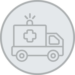 Ambulance Vector Icon Design