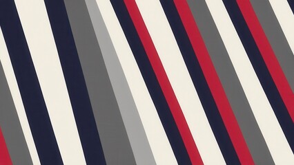 Fototapeta premium Colorful Striped Pattern in Red, Blue, and Gray Tones