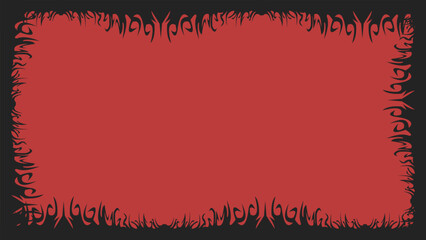 black fire frame halloween background