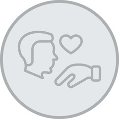 Hand Kiss Icon Design