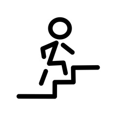 man on the stairs move up