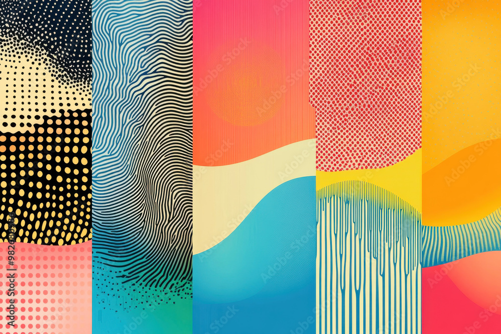 Poster vibrant abstract backgrounds with dynamic patterns and bold colors, perfect for modern design projec