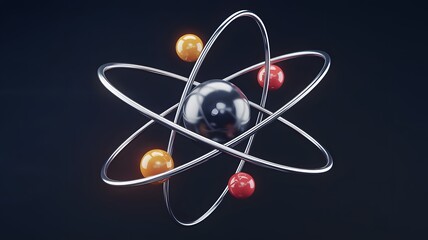 3D Atomic Model with Orbits