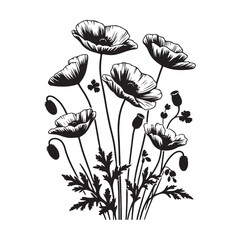 california flower clipart vector design,awesome california flower svg,high resolution printable california flower artwork